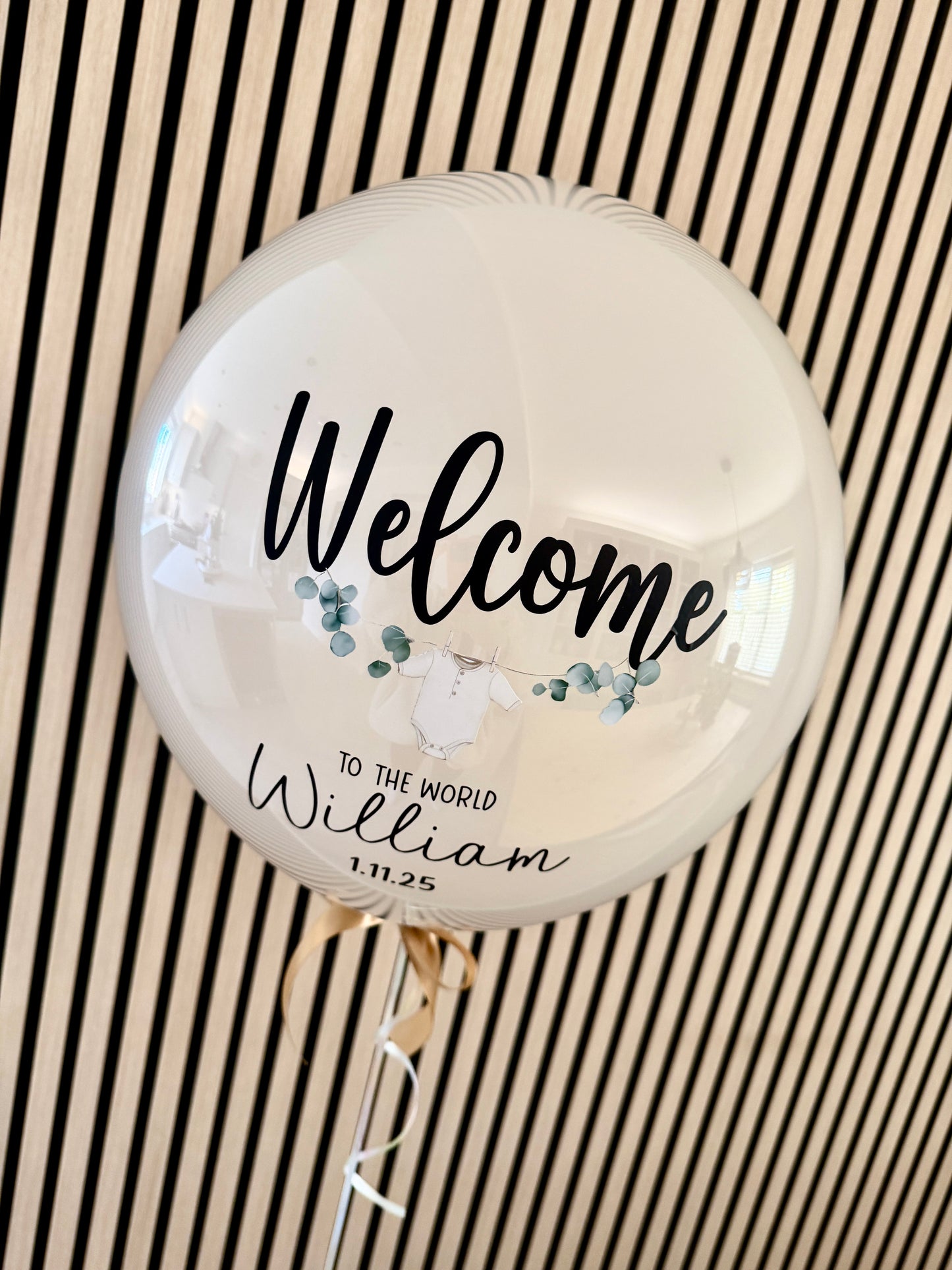 PERSONALISED WELCOME TO THE WORLD DECO BUBBLE