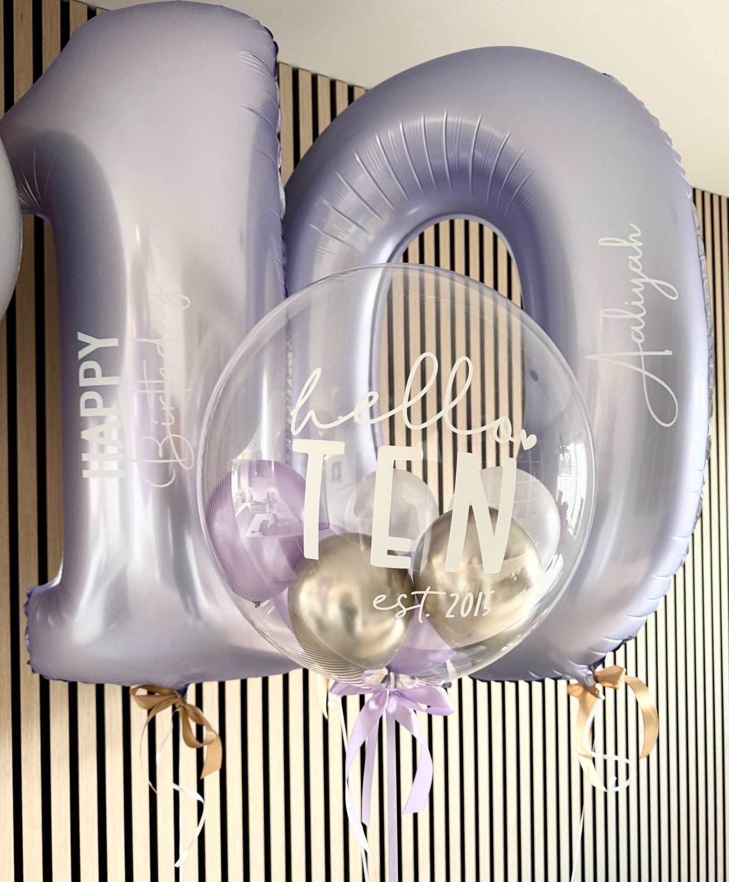 PERSONALISED "HELLO" AGE BALLOON FILLED DECO BUBBLE