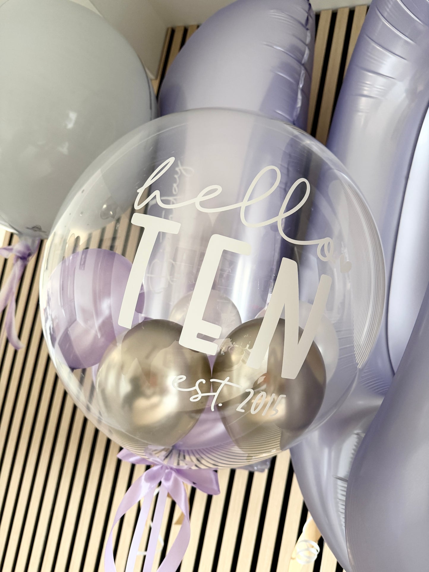 PERSONALISED "HELLO" AGE BALLOON FILLED DECO BUBBLE